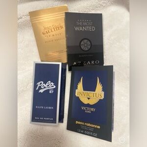 Paco Rabanne, Jean Paul Galtier, Ralph Lauren men fragrance 4 scent sample size